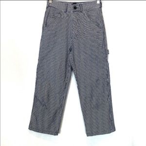 NOOWORKS hi waist pinstripe carpenter pant